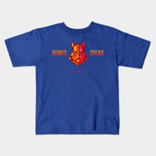 RUNES SPEAK WE LISTEN Viking History Kids T-Shirt